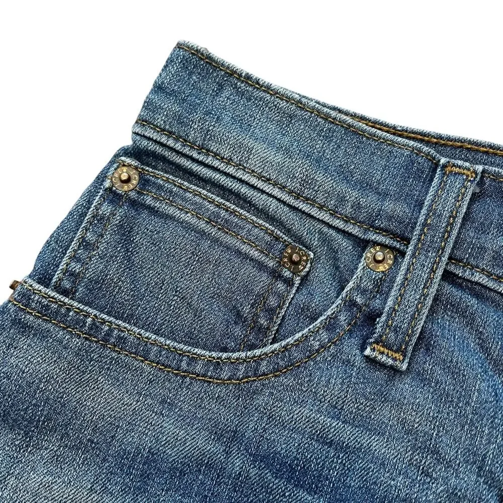 J. Crew High Rise Denim Cuffed Shorts Size 24